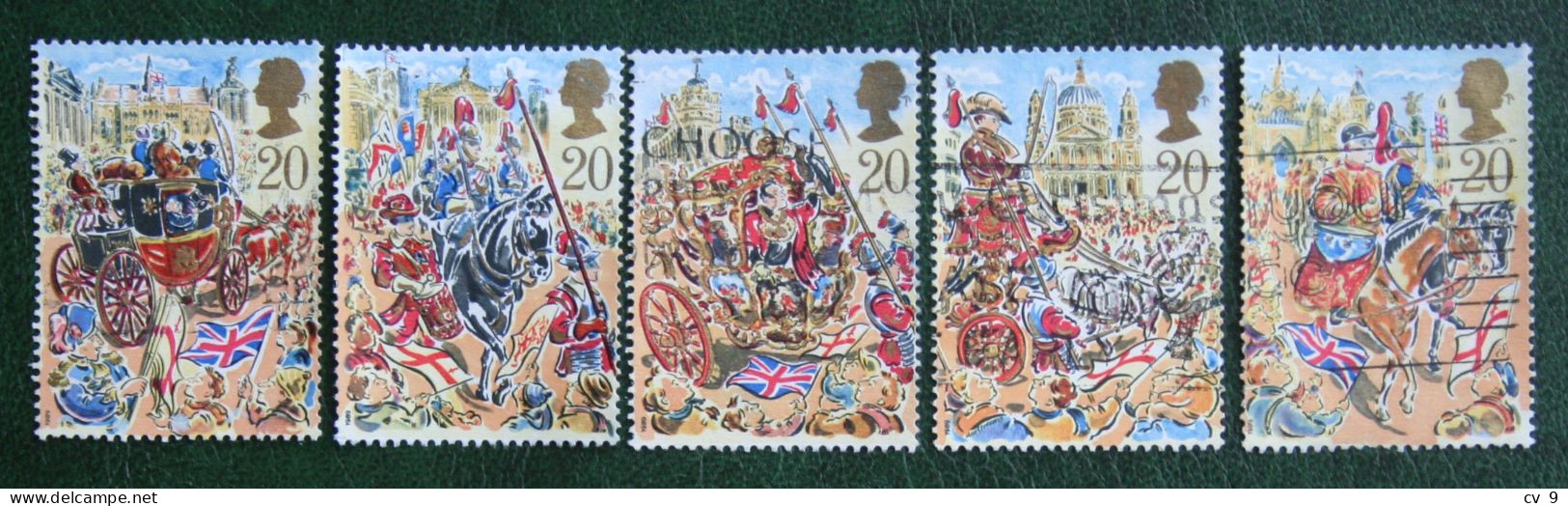 Lord Mayor LONDON WAR HORSE MILITARY Mi 1230-1234 1989 Used Gebruikt Oblitere ENGLAND GRANDE-BRETAGNE GB GREAT BRITAIN - Oblitérés