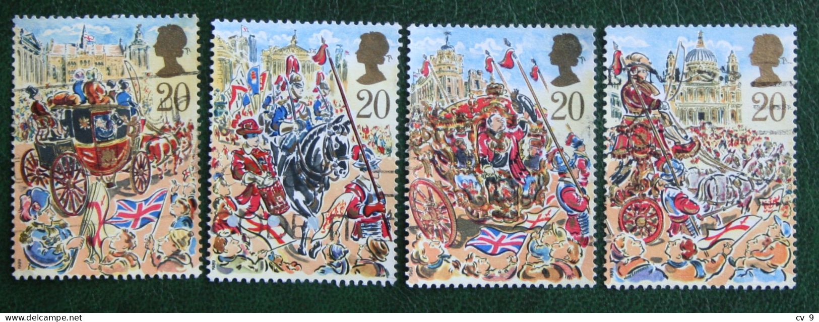 Lord Mayor LONDON WAR HORSE MILITARY Mi 1230-1233 1989 Used Gebruikt Oblitere ENGLAND GRANDE-BRETAGNE GB GREAT BRITAIN - Used Stamps