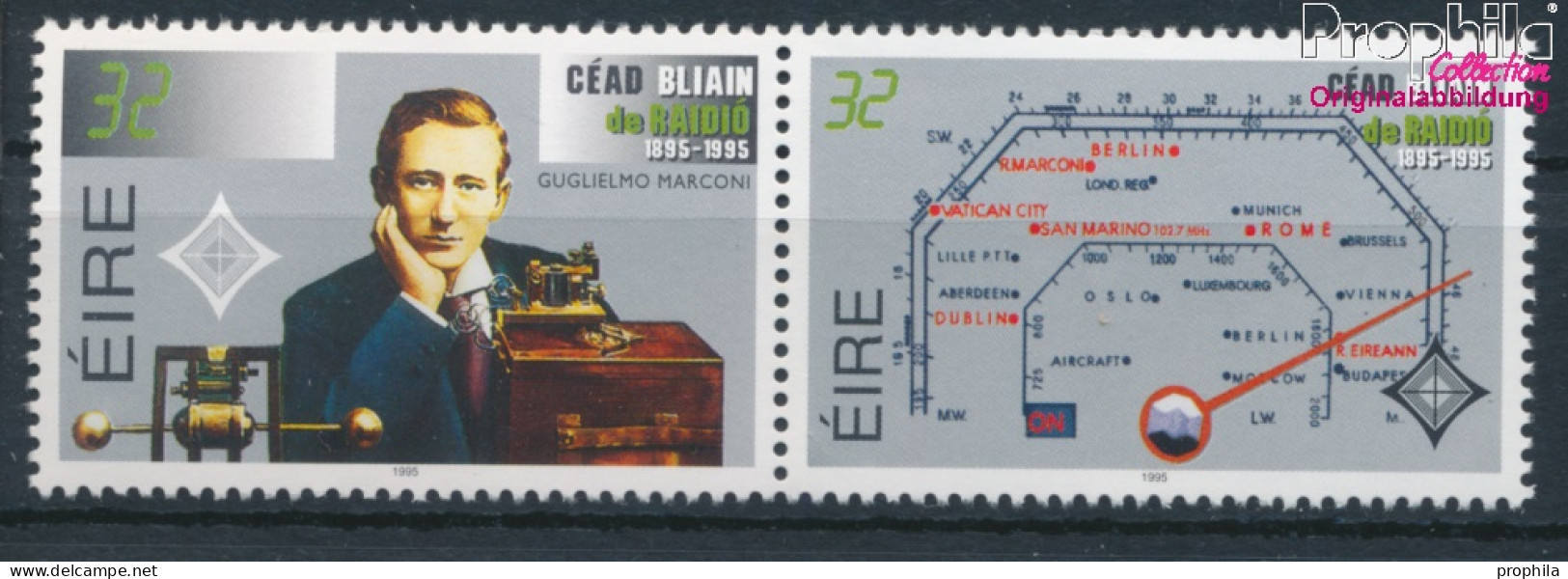 Irland 903-904 Paar (kompl.Ausg.) Postfrisch 1995 100 Jahre Radio (10348097 - Unused Stamps