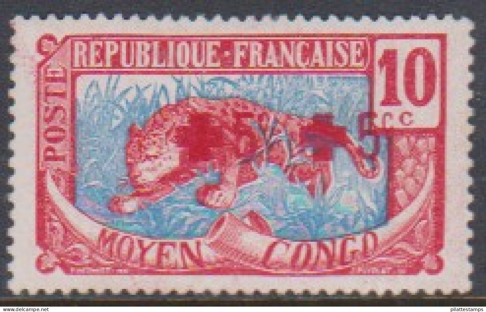 Congo  66c** Variété Double Surcharge - Autres & Non Classés