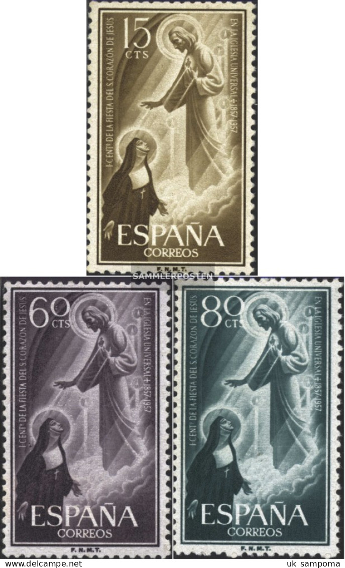 Spain 1103-1105 (complete Issue) Volume 1957 Completeett Unmounted Mint / Never Hinged 1957 Day The Stamp - Ungebraucht