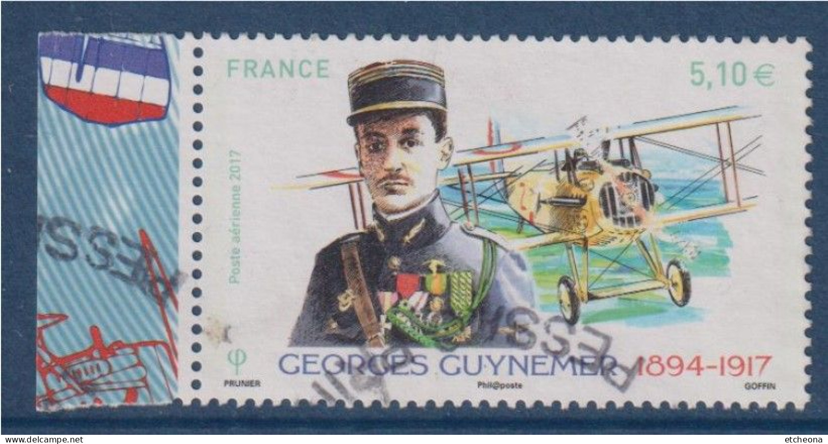 Spad XIII, Georges Guynemer N°PA81a Avec BdF Illustré Oblitéré - 1960-.... Oblitérés