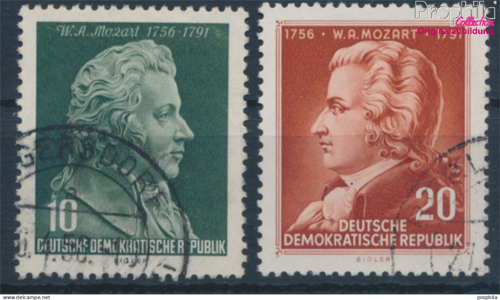 DDR 510-511 (kompl.Ausg.) Gestempelt 1956 Wolfgang Amadeus Mozart (10357019 - Oblitérés