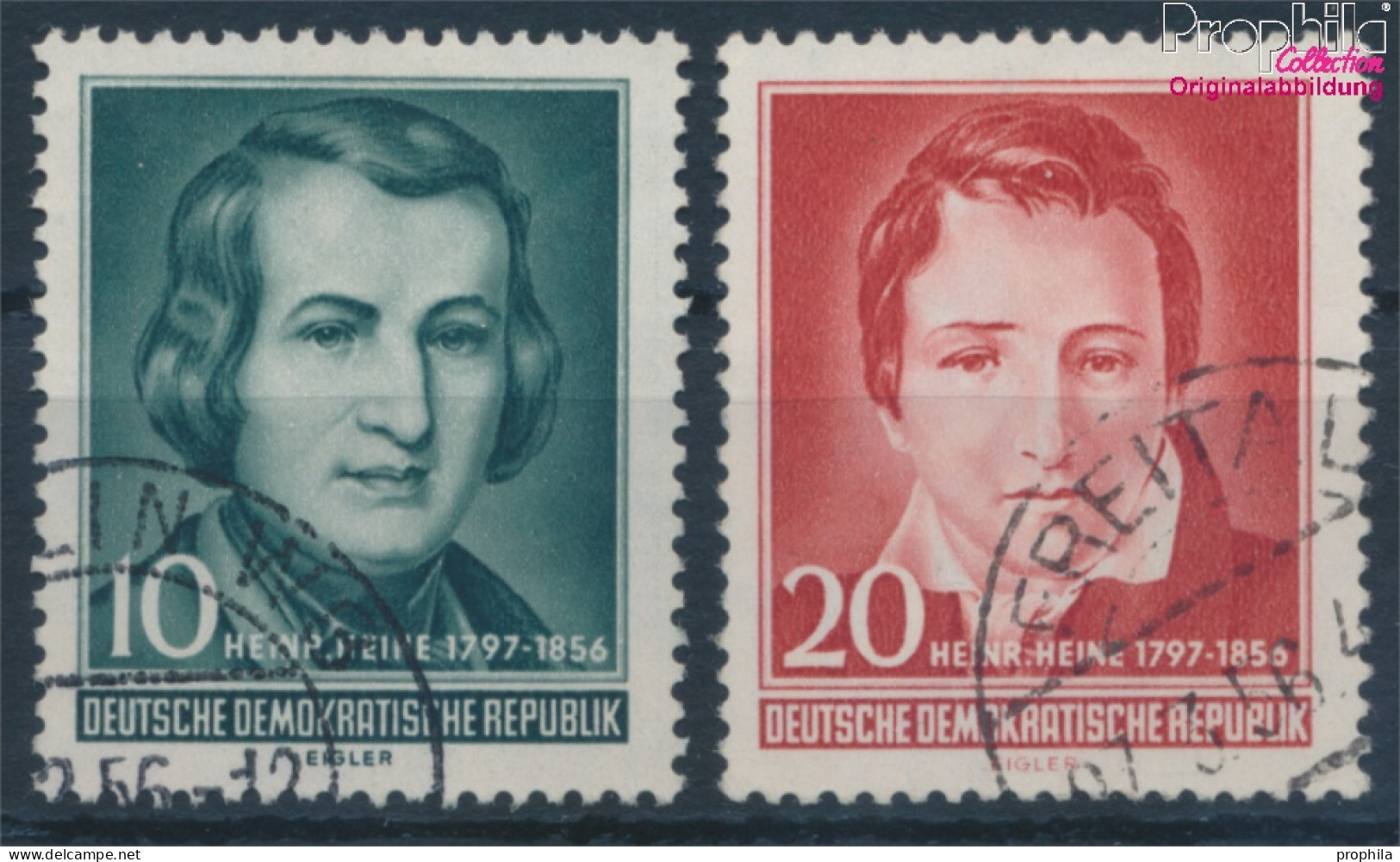 DDR 516-517 (kompl.Ausg.) Gestempelt 1956 Heinrich Heine (10357017 - Oblitérés