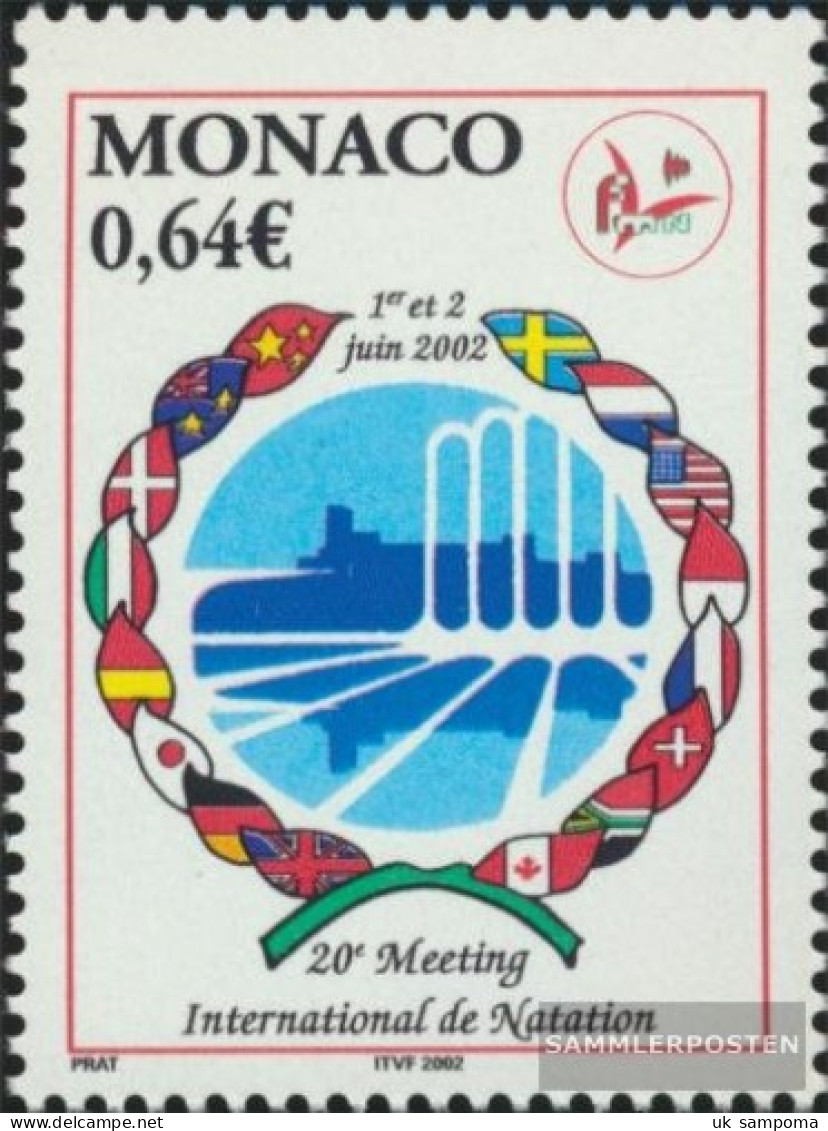 Monaco 2599 (complete Issue) Unmounted Mint / Never Hinged 2002 International. Schwimmwettkämpfe - Neufs