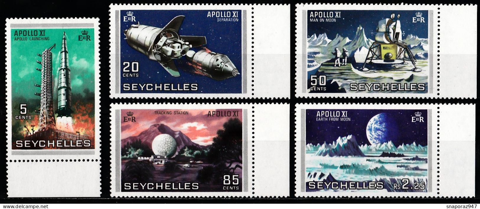 1969 Seychelles Apollo XI The Man On The Moon Space Set MNH** Tr148 - Afrika