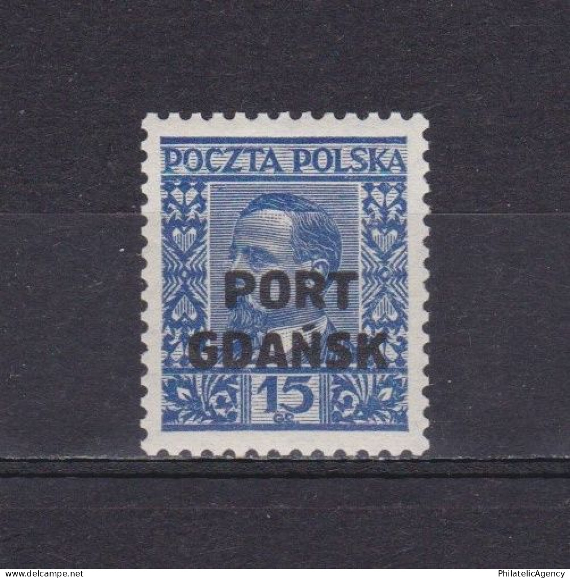 DANZIG 1930, Mi# 24, Overprint, MH - Port Gdansk