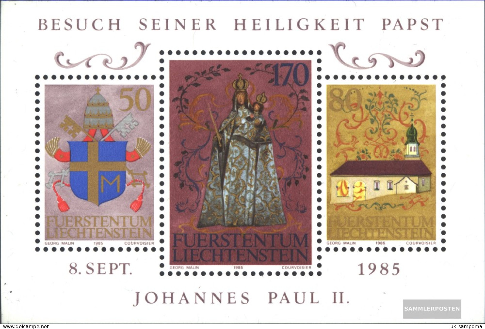 Liechtenstein Block12 (complete Issue) Unmounted Mint / Never Hinged 1985 Pope's Visit - Blocks & Sheetlets & Panes