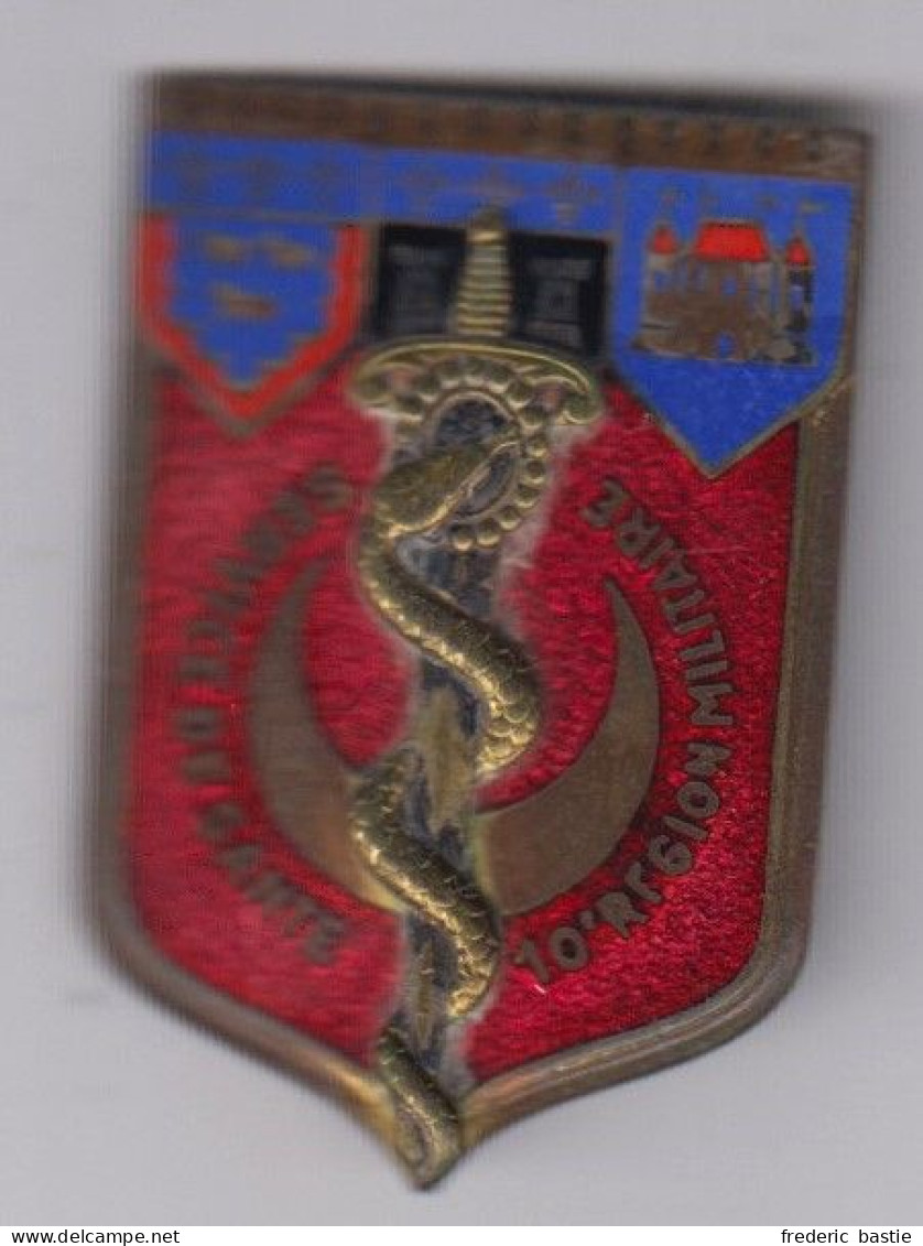 Service Santé 10e Rég Militaire  - Insigne émaillé  Drago G. 1962 - Medizinische Dienste