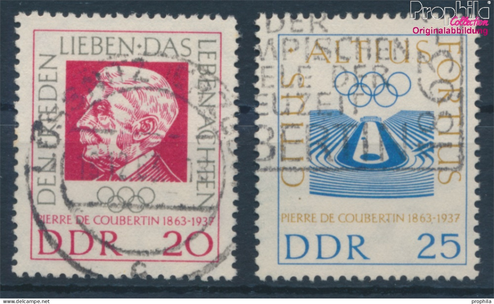 DDR 939-940 (kompl.Ausgabe) Gestempelt 1963 Pierre De Coubertin (10356986 - Gebruikt