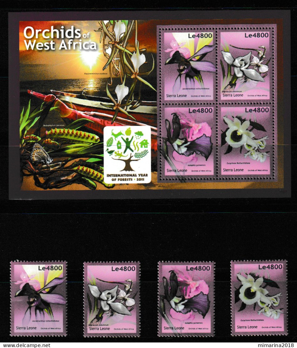 SIERRA LEONA  2011  MNH  "ORCHIDS" - Orchidées