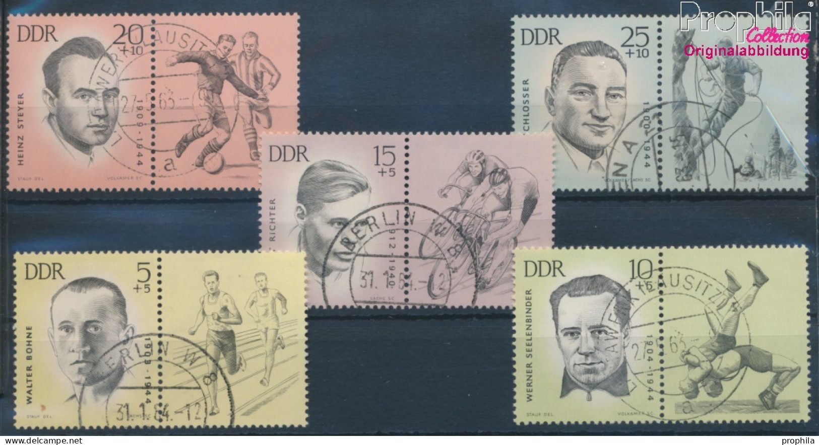 DDR WZd70-WZd74 (kompl.Ausg.) (958-962 Mit Zierfeld) Gestempelt 1963 Antifaschisten (10356982 - Used Stamps