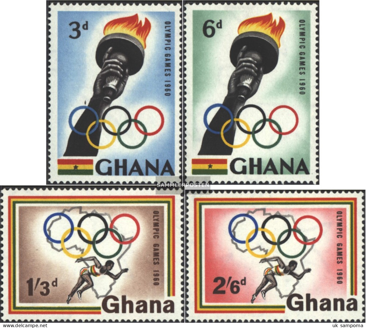 Ghana 84-87 (complete Issue) Unmounted Mint / Never Hinged 1960 Olympic. Summer, Rome - Ghana (1957-...)