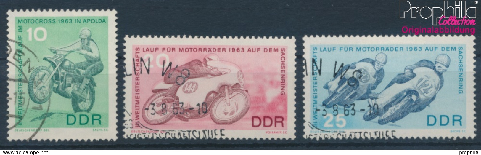 DDR 972-974 (kompl.Ausg.) Gestempelt 1963 Motorrad WM (10356980 - Oblitérés