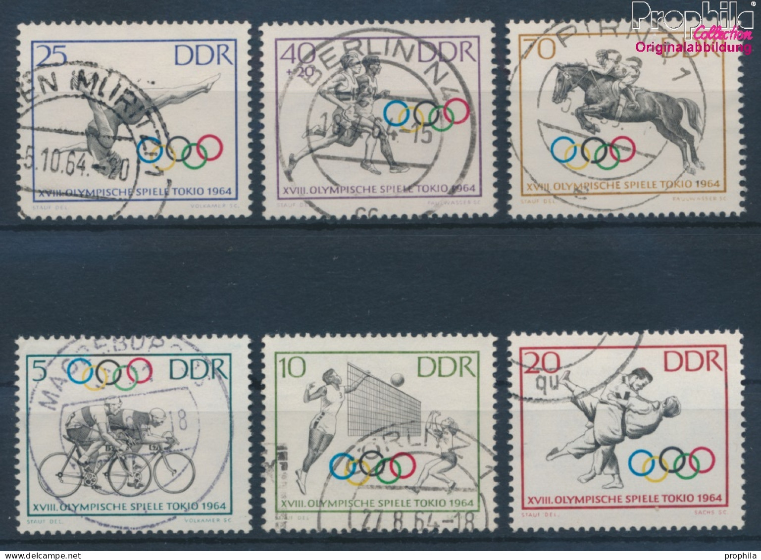 DDR 1033-1038 (kompl.Ausgabe) Gestempelt 1964 Olympiade (10356969 - Used Stamps