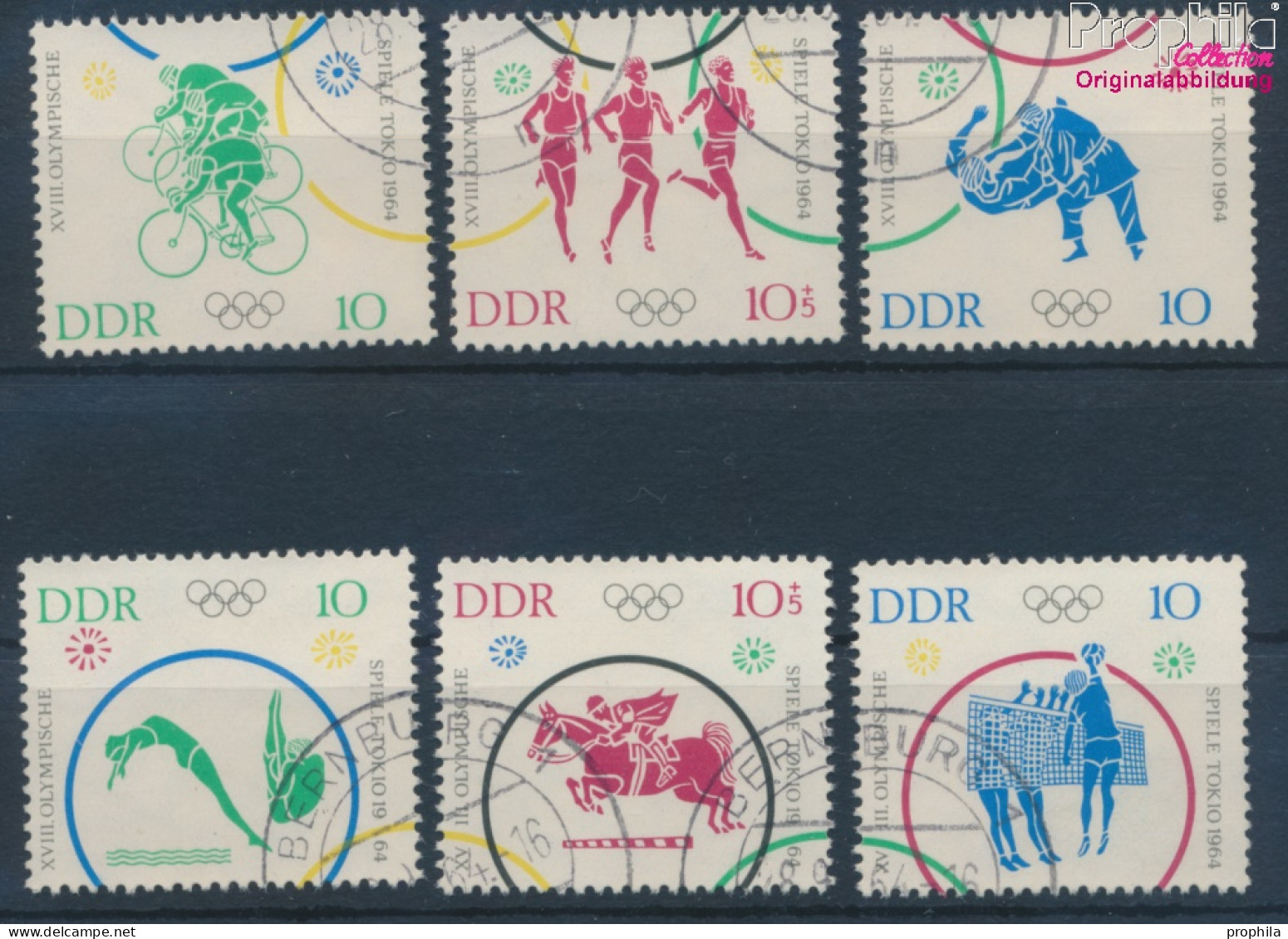 DDR 1039-1044 (kompl.Ausg.) Gestempelt 1964 Olympiade (10356968 - Usados