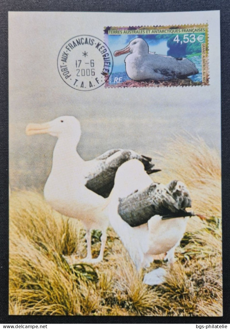 TAAF, T Numéro 451 Oblitéré De Kerguelen Le 17/6/2006 Sur Carte. - Storia Postale