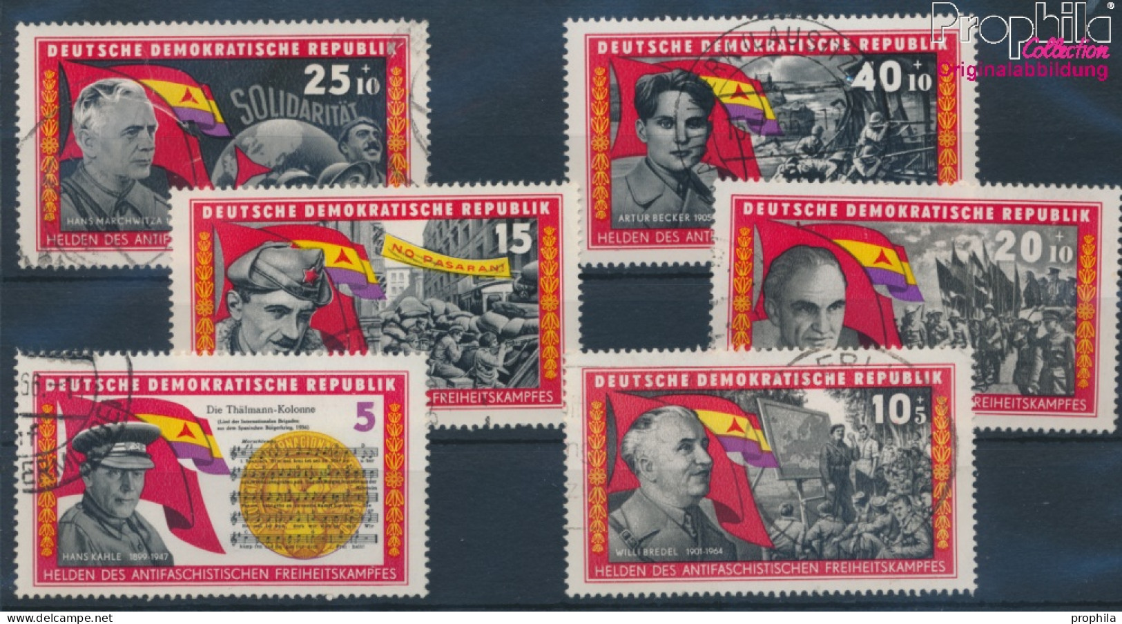 DDR 1196-1201 (kompl.Ausgabe) Gestempelt 1966 Spanienkämpfer (10356948 - Gebruikt