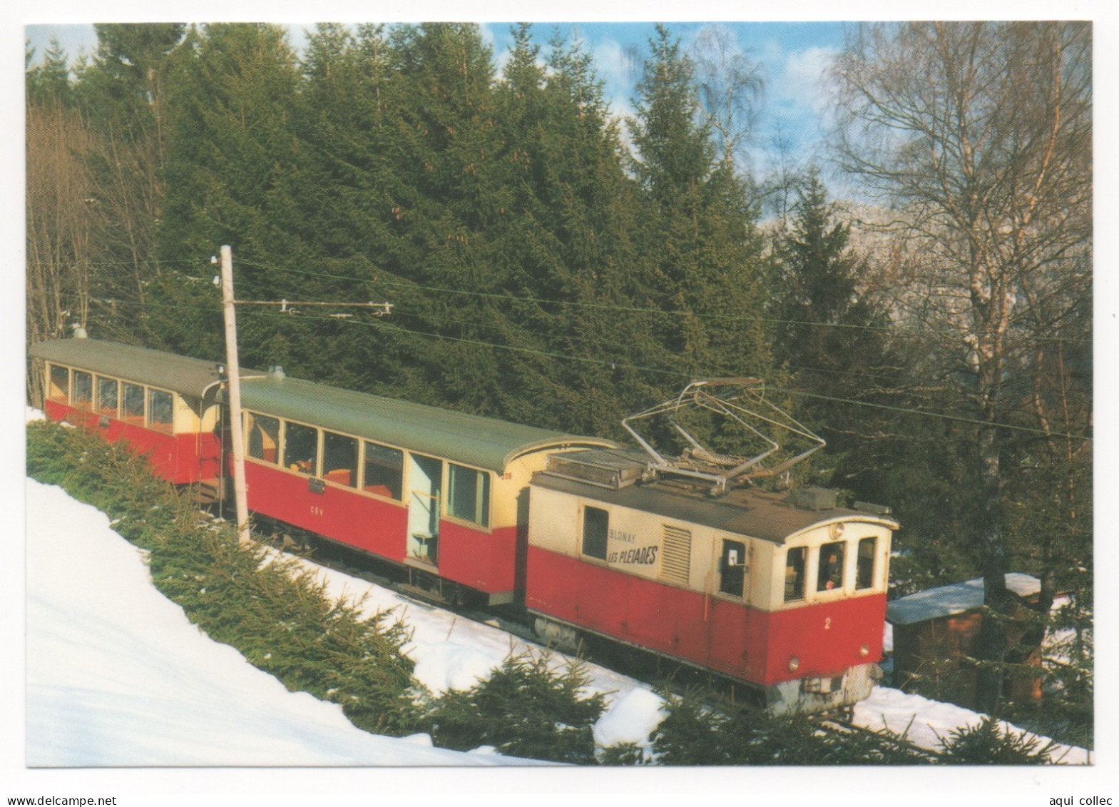 LOCOMOTRICE HGe 2/2 2 - BD 206 ET B 204 AU DESSUS D'ONDALLAZ - Eisenbahnen