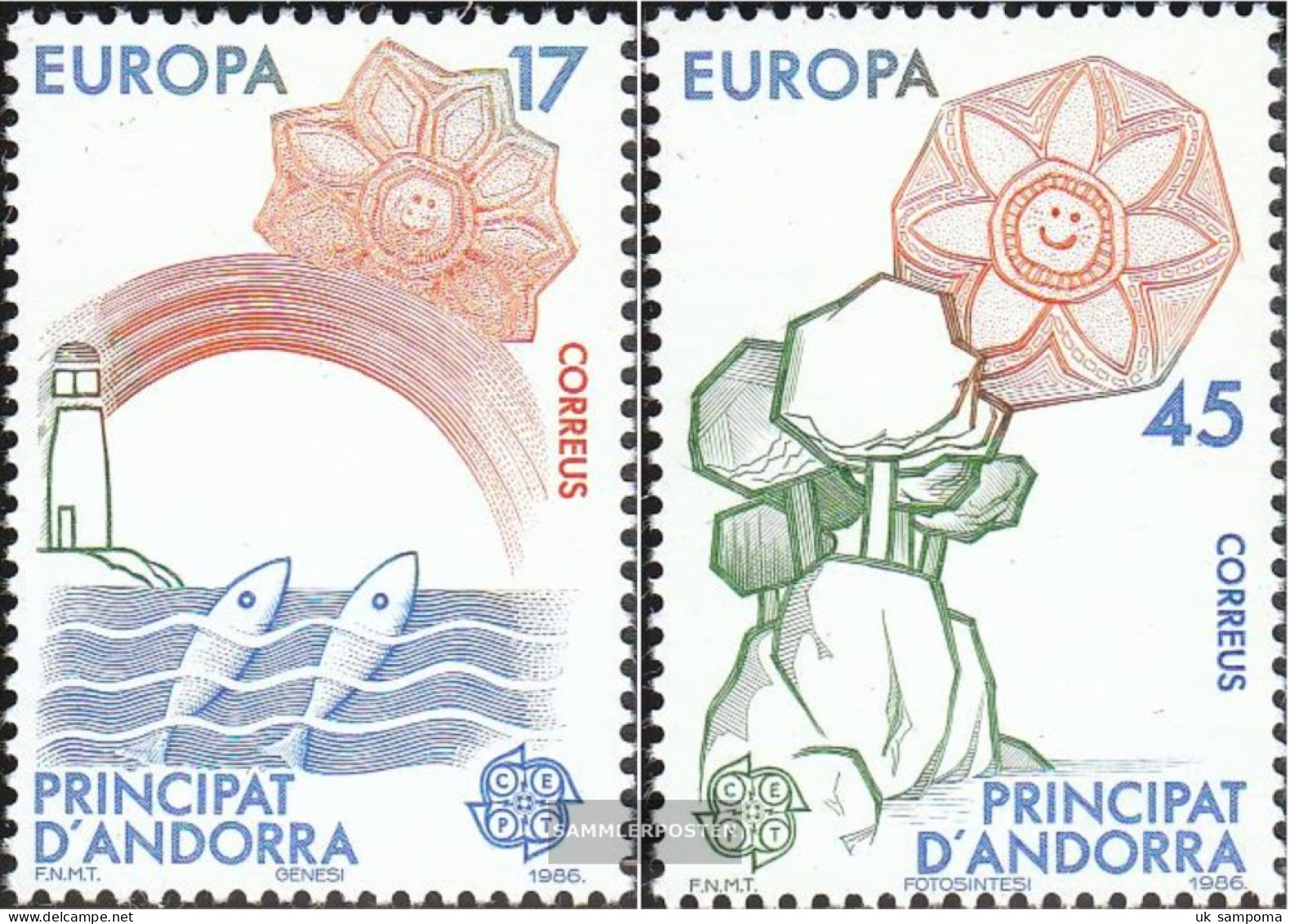 Andorra - Spanish Post 188-189 (complete Issue) Unmounted Mint / Never Hinged 1986 Europe - Unused Stamps