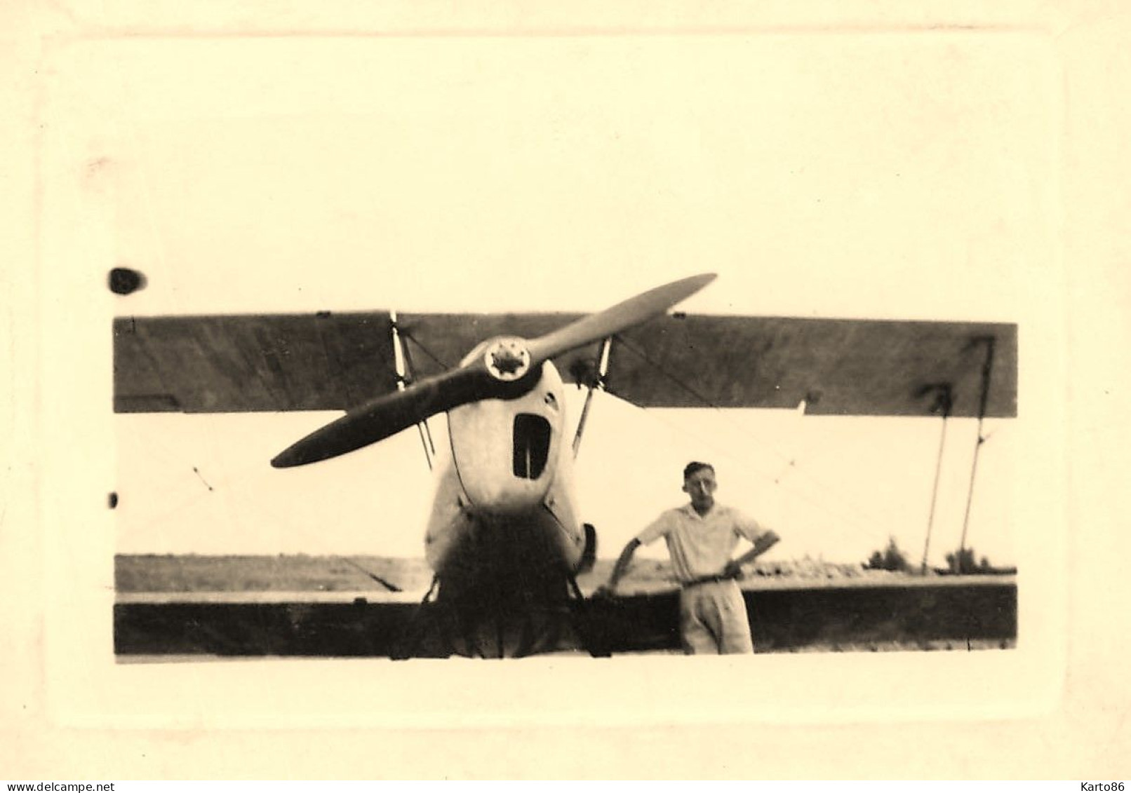 Aviation * Aviateur Et Son Avion * Type Modèle Marque ? * Photo Ancienne 11x8cm - Autres & Non Classés