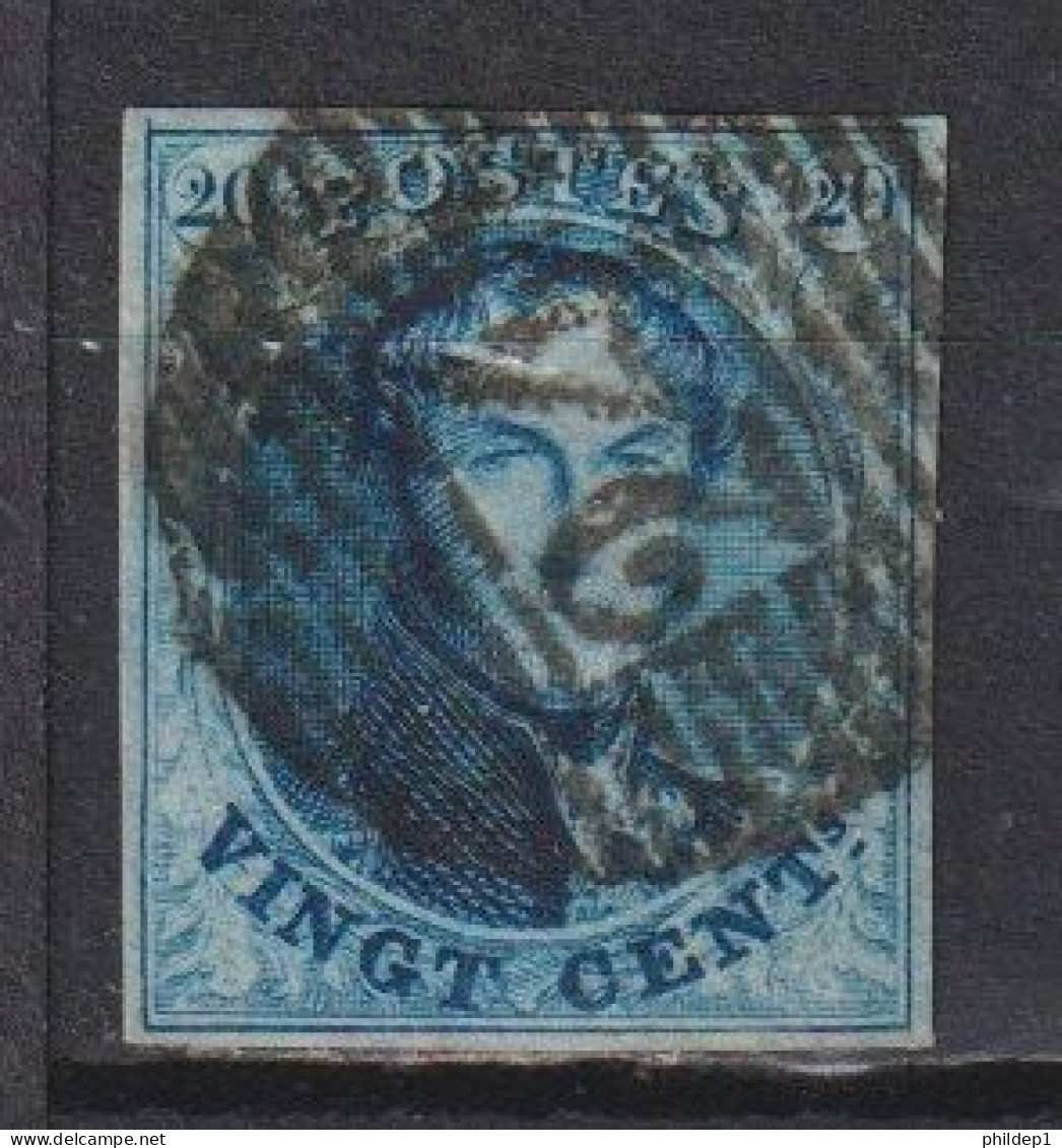 BelgiqueCOB N° 11 Oblitéré (1) - 1858-1862 Medaglioni (9/12)