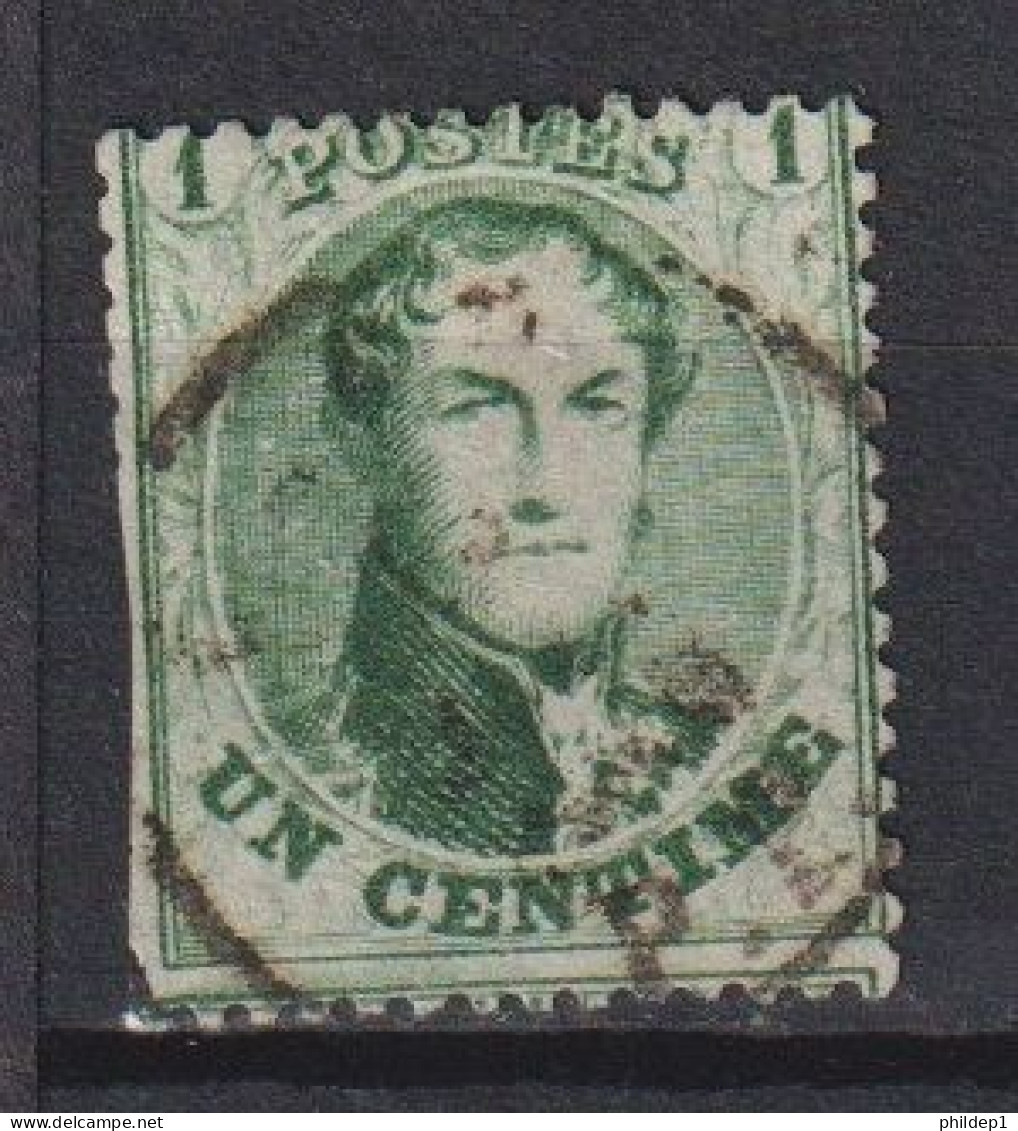 BelgiqueCOB N° 13B (abîmé à Gauche) Oblitéré, - 1863-1864 Medaillen (13/16)