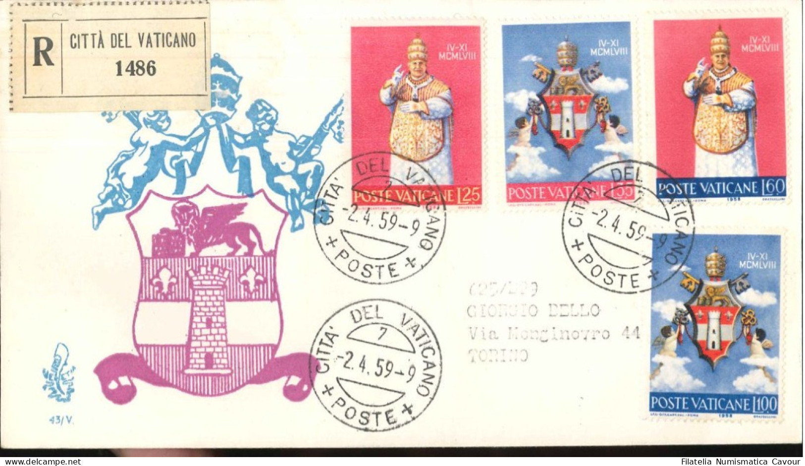 1958/1963 - FDC VENETIA VIAGGIATE Come RACCOMANDATE Collezione Cpl. GIOVANNI XXIII - LEGGI E VEDI VIDEO (200) - FDC