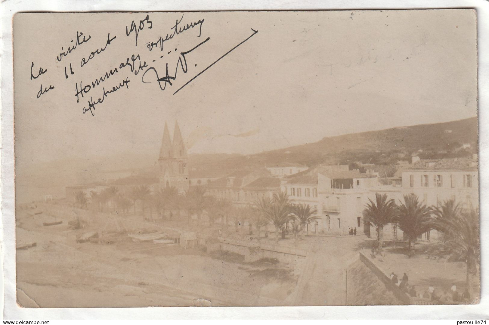 Carte Photo:  14 X 9  Envoyée De SOUK  AHRAS  En 1903 - Souk Ahras