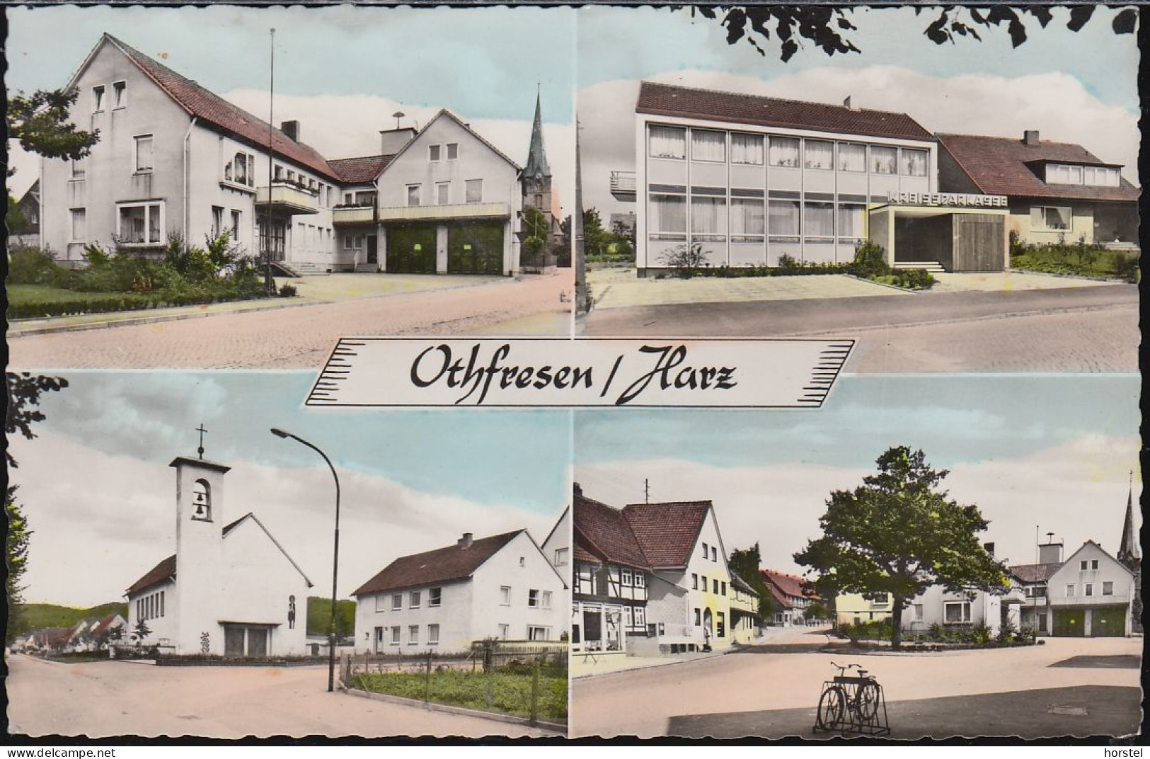 D-38704 Liebenburg - Othfresen (Harz) - Straßenansichten - Kreissparkasse - Kirche - Nice Stamp - Goslar