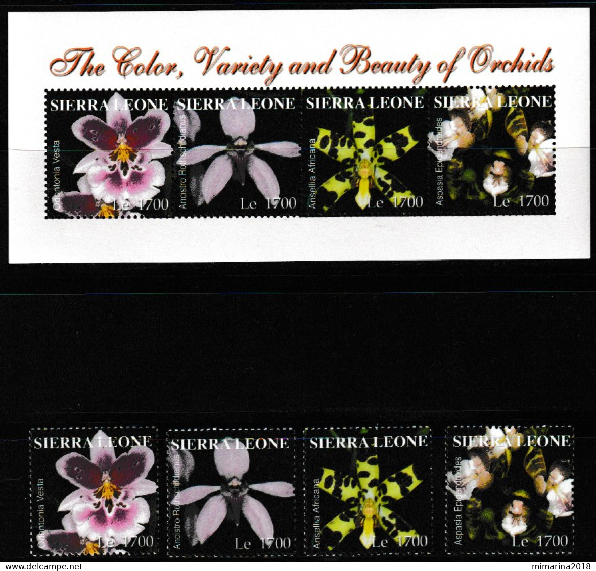 SIERRA LEONA  2004  MNH  "ORCHIDS" - Orchids