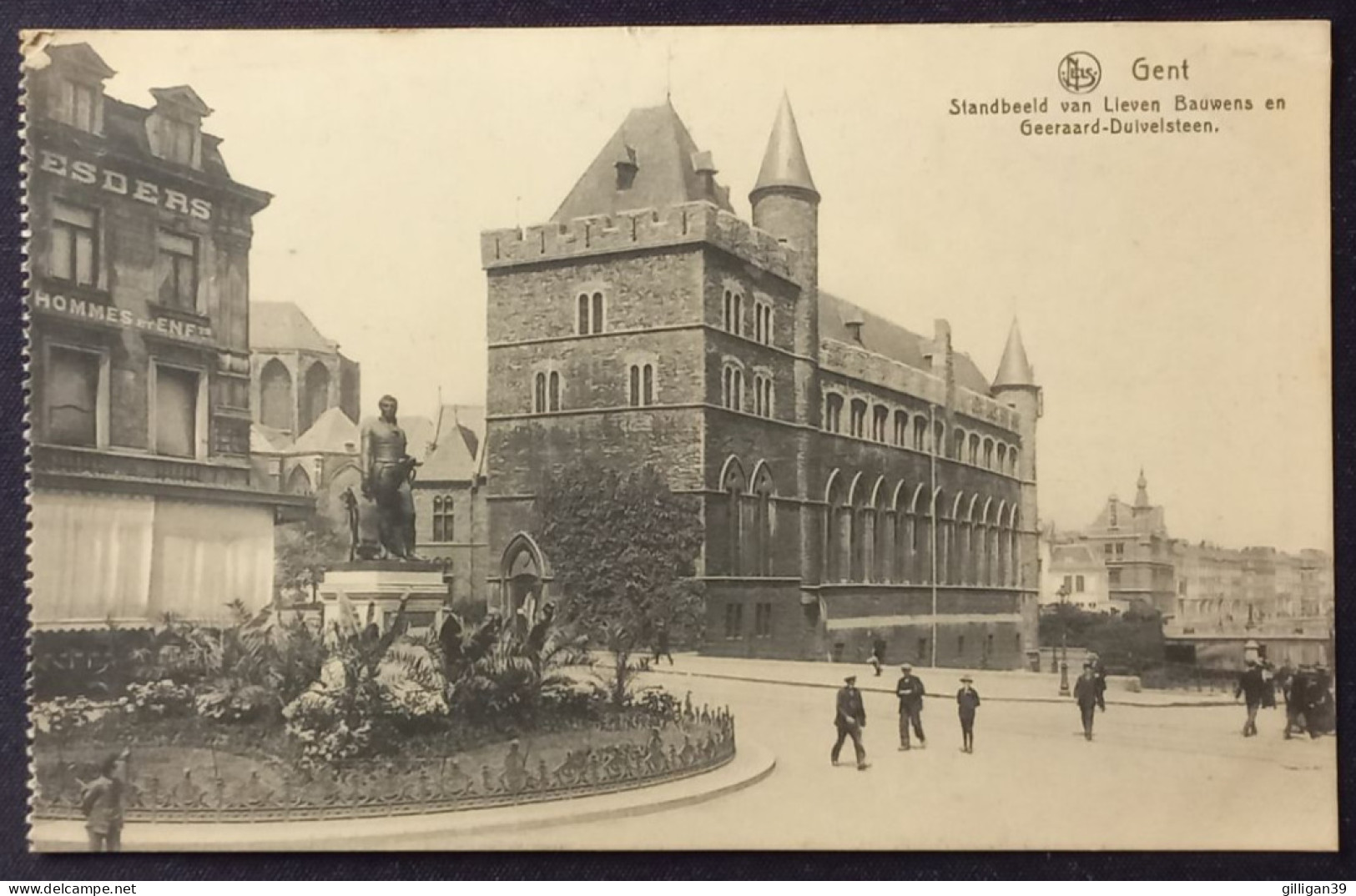 GENT, Standbeeld Van Lieven Bauwens En Geeraard-Duivelsteen, Komp. Reserve-inf.-Regt. No. 229, Feldpost 1917 - Gent