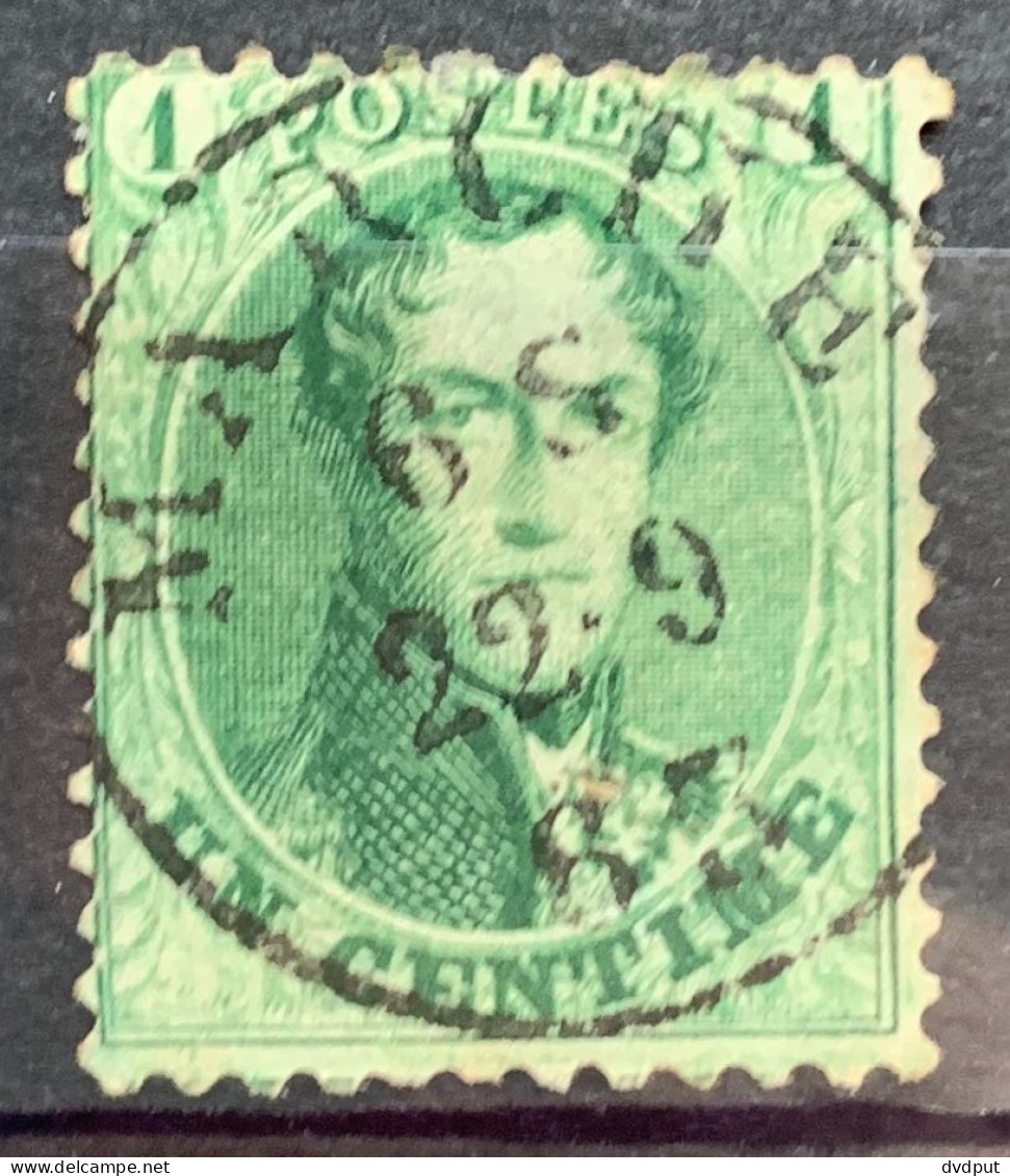 België, 1863, Nr 13A, Gestempeld MARCHE, OBP 40€ - 1863-1864 Medaillen (13/16)