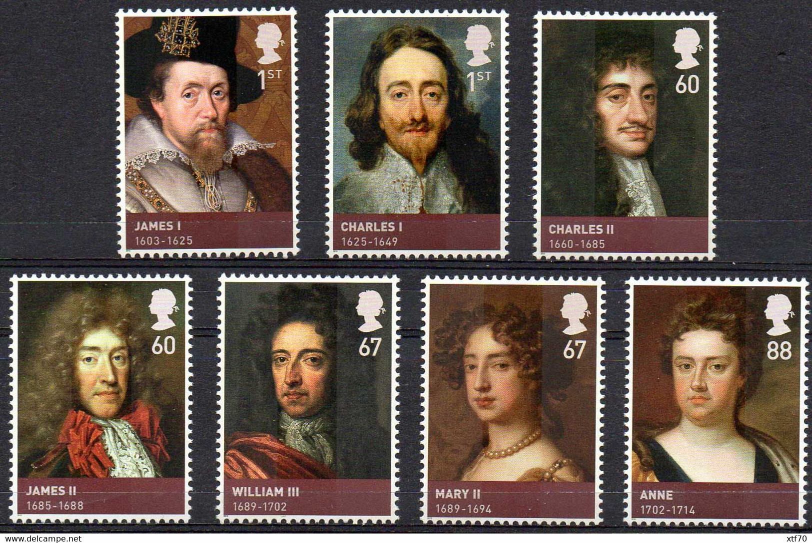 GREAT BRITAIN 2010 Kings And Queens: The House Of Stuart - Unused Stamps