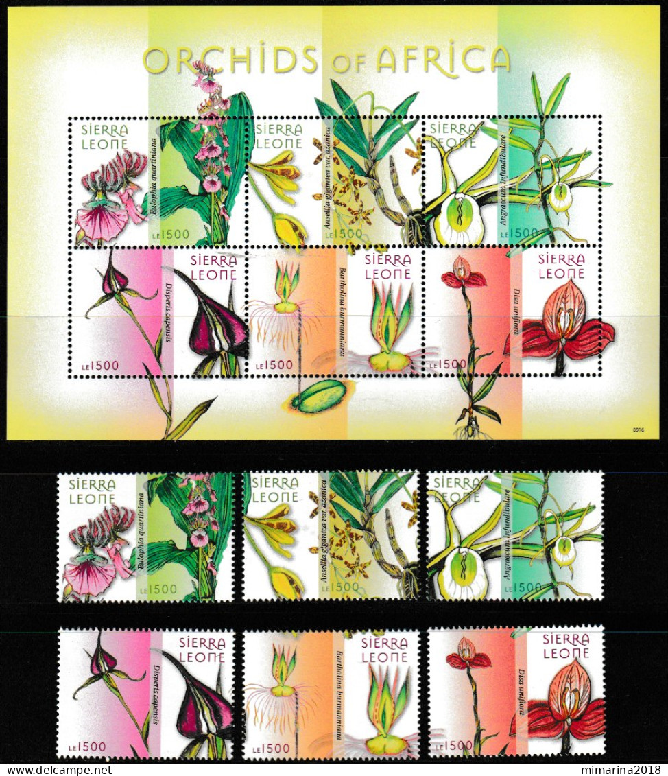 SIERRA LEONA  2009  MNH  "ORCHIDS" - Orchideen