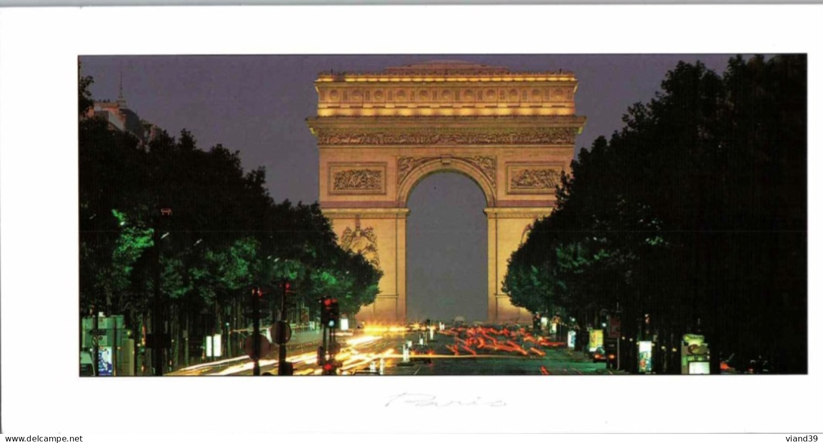 PARIS. -  Arc De Triomphe.  Photo Camille Moirenc (Apia).   Carte Datée 1993. Carte Format 21 X  10,5 Cm - Arc De Triomphe
