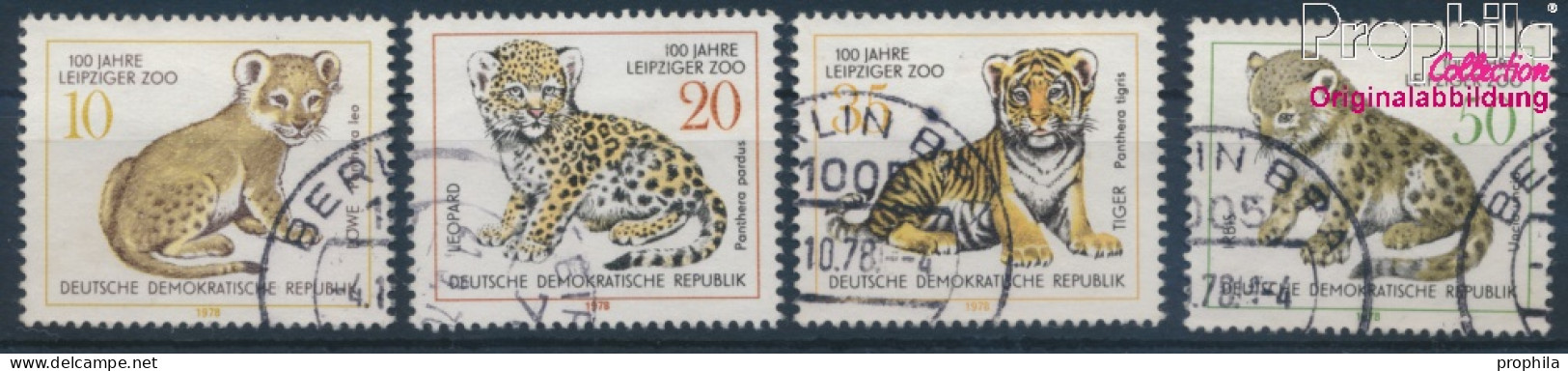 DDR 2322-2325 (kompl.Ausgabe) Gestempelt 1978 Leipziger Zoo - Katzenbabys (10356848 - Usati