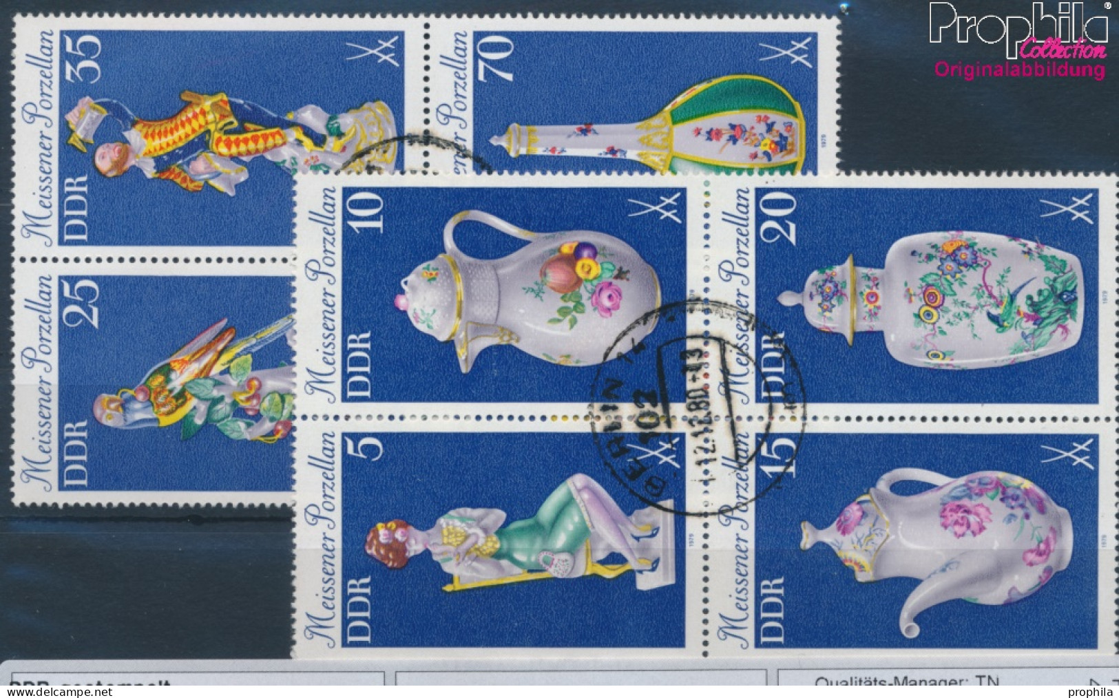 DDR 2464-2471 Viererblocks (kompl.Ausgabe) Gestempelt 1979 Porzellan (10356837 - Used Stamps