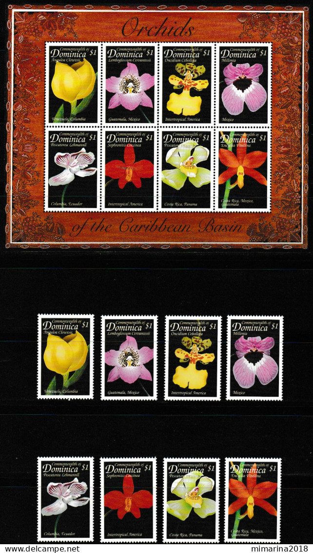 DOMINICA  1999  MNH  "ORCHIDS" - Orchideen