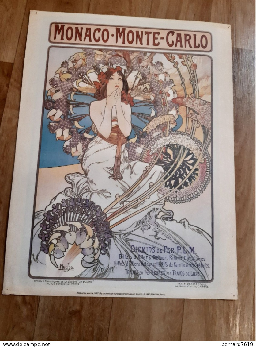 Affiche  Par Mucha -  Monaco - Monte Carlo - Afiches