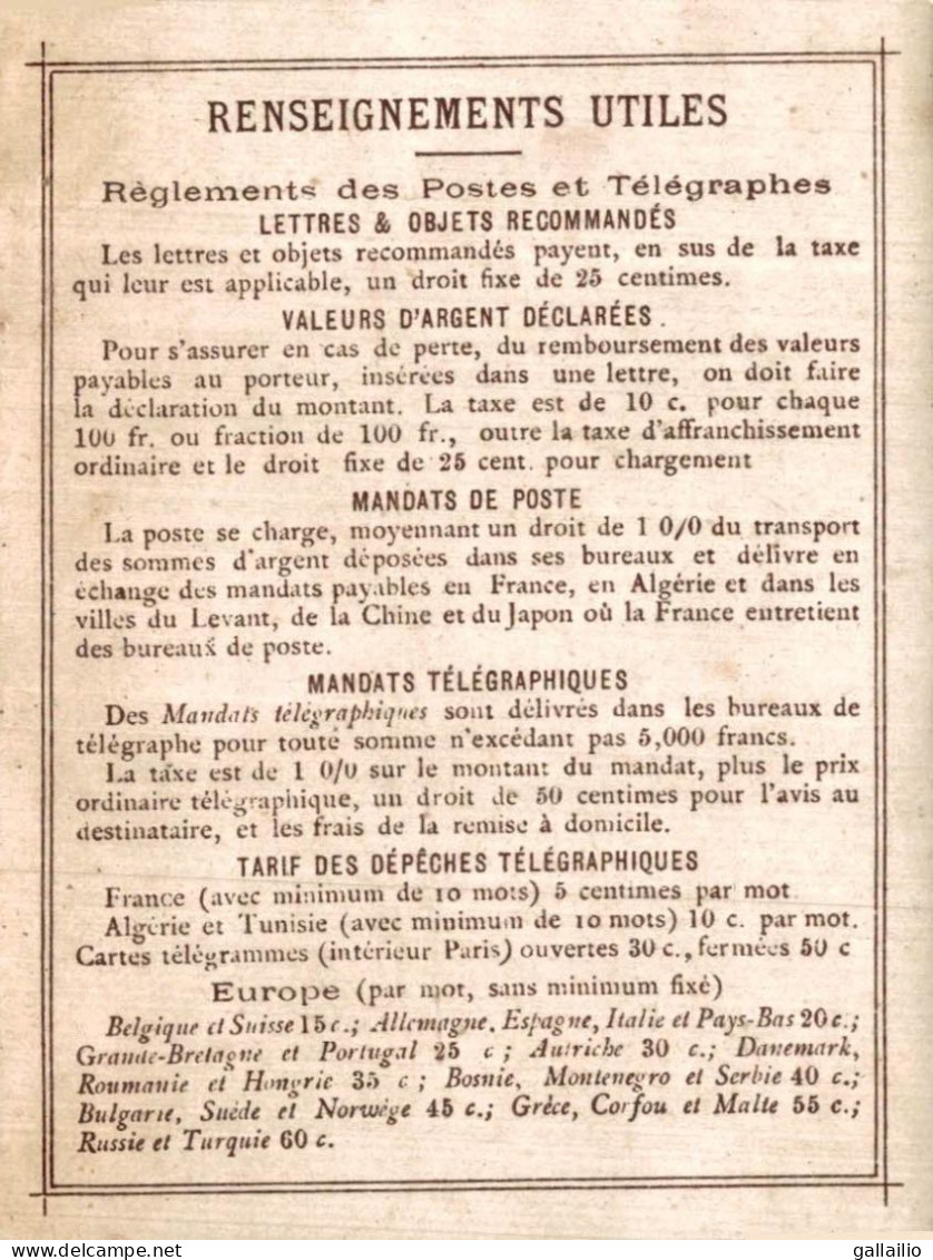 CHROMO ALMANACH RIMMEL PERSANE - Otros & Sin Clasificación