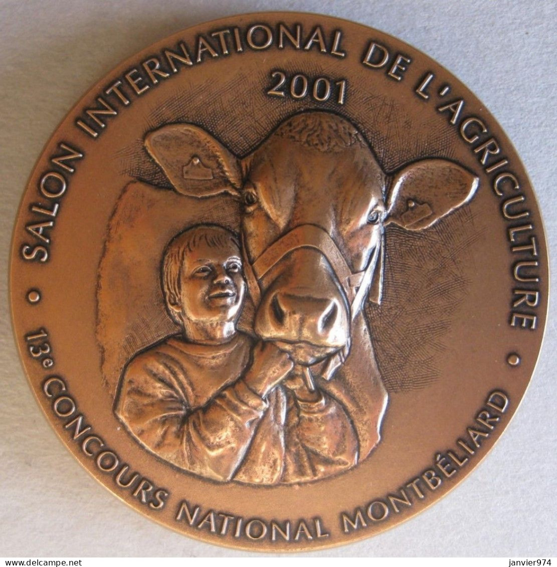 Medaille En Bronze Salon International De L’Agriculture 13e Concours National Montbéliard 2001 - Other & Unclassified