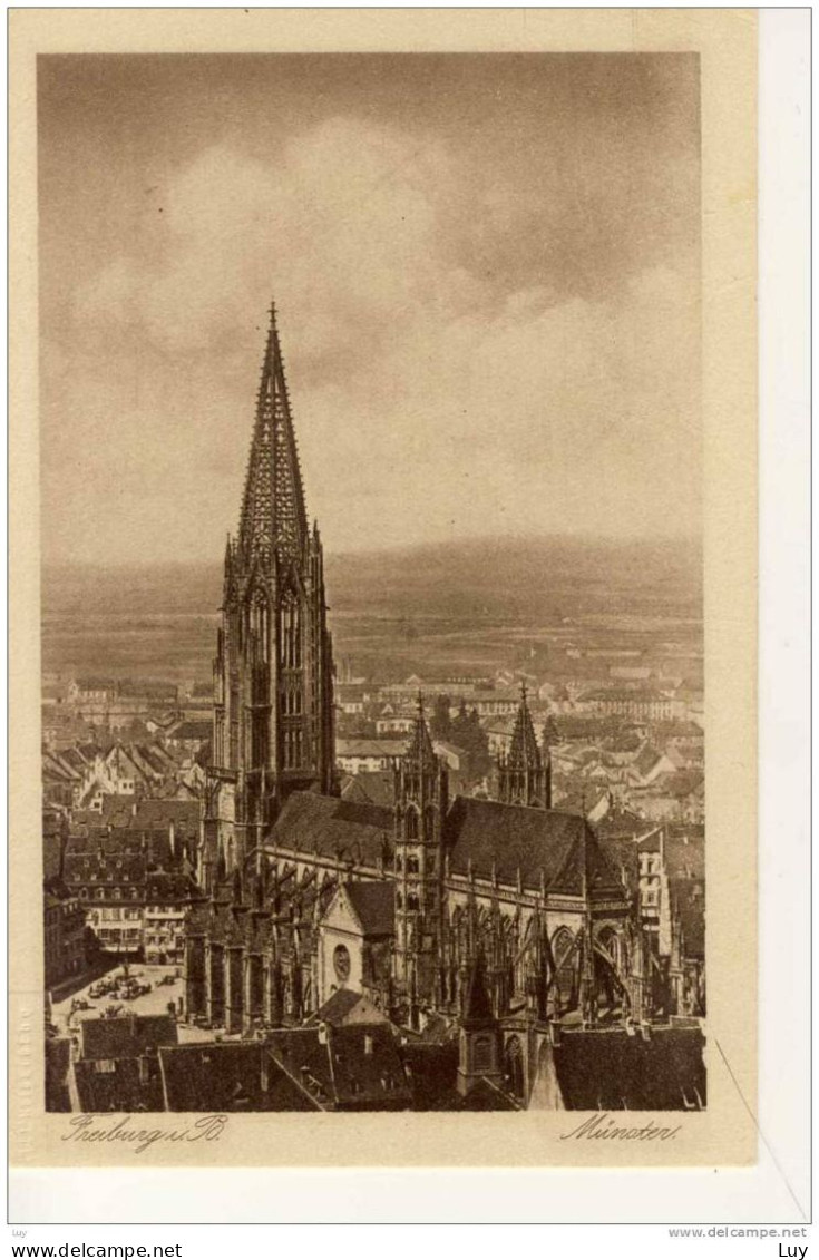 FREIBURG I. Br. - Münster, Foto AK  , Ca 1930 - 40,  Fliegeraufnahme, Luftbild , Air View - Freiburg I. Br.