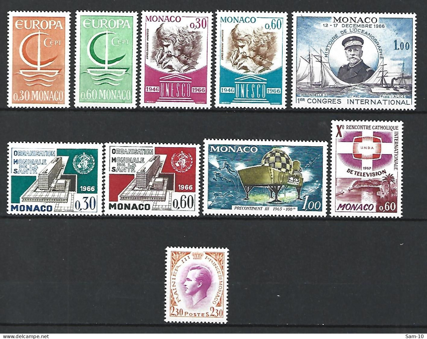 Timbre De Monaco Neuf ** N 698 / 707 - Neufs