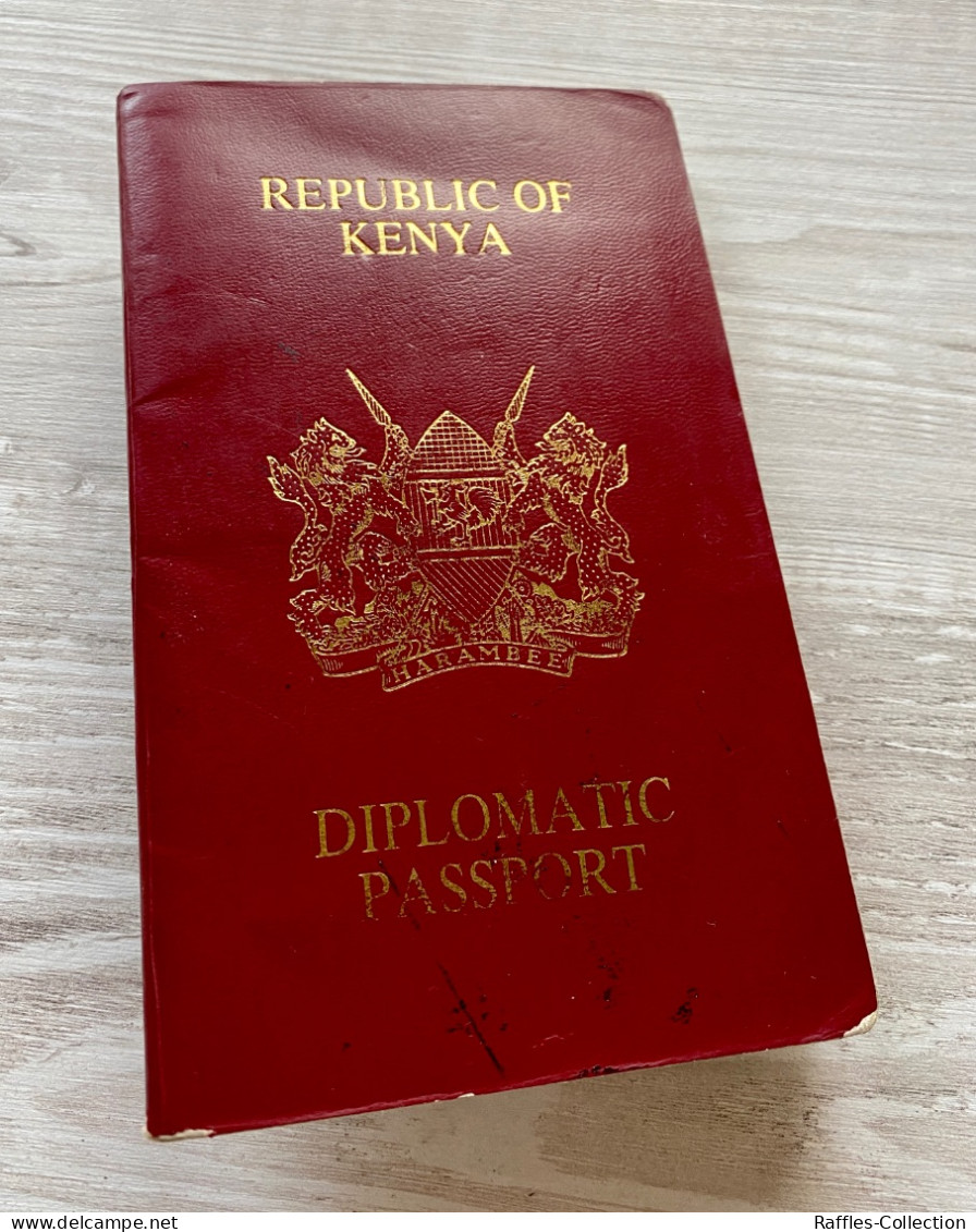 Kenya 1998 Diplomatic Passport, Ambassador In Australia & New Zealand Many Visas Passeport Reisepass - Historical Documents