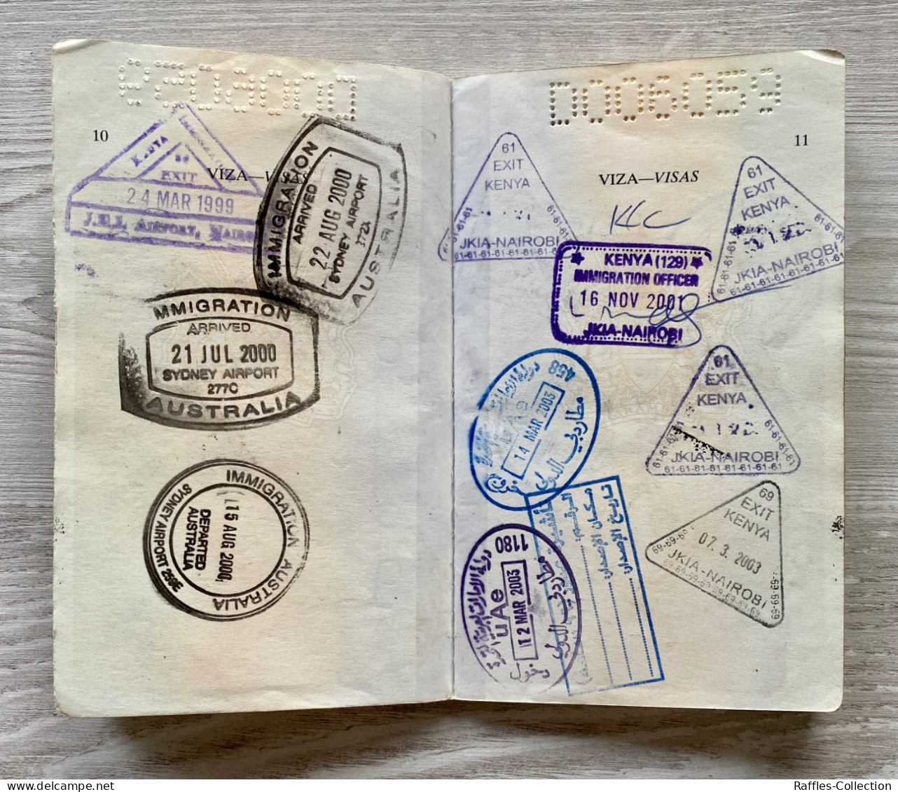 Kenya 1998 Diplomatic Passport, Ambassador In Australia & New Zealand Many Visas Passeport Reisepass - Historische Dokumente