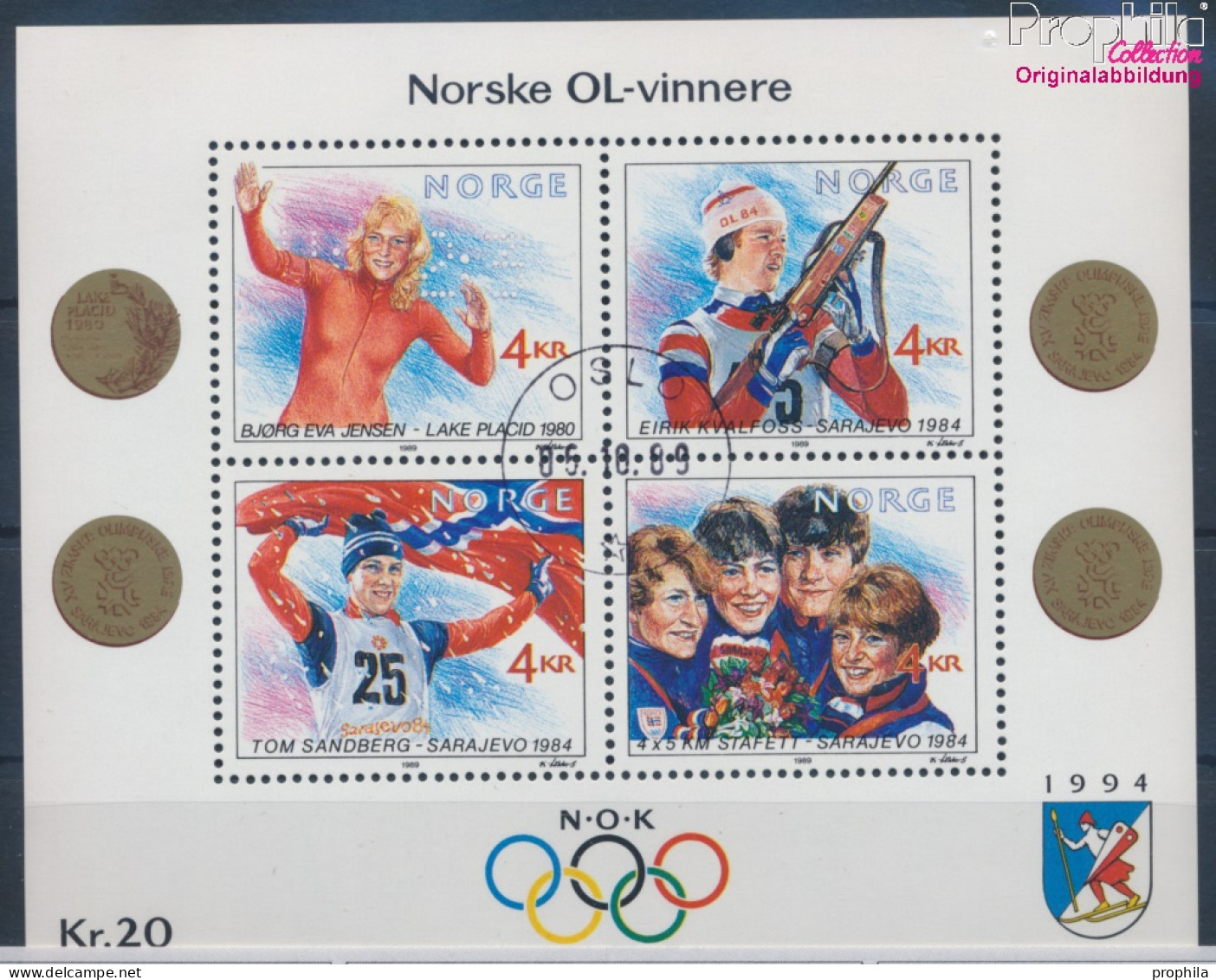 Norwegen Block12 (kompl.Ausg.) Gestempelt 1989 Winterolympiade (10343747 - Used Stamps