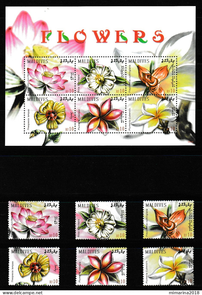 MALDIVES  2009  MNH  "FLOWERS" - Sonstige & Ohne Zuordnung