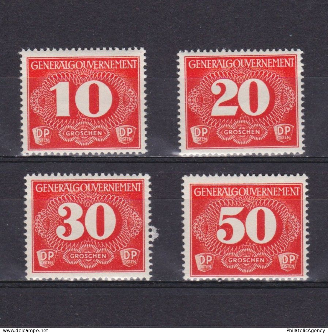 POLAND General Government 1940, Mi# 1-4, German Occupation, MH - Gouvernement Général