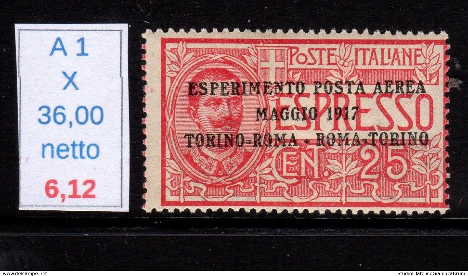 Esperimento Posta Aerea Roma Torino E Torino Roma - Mint/hinged